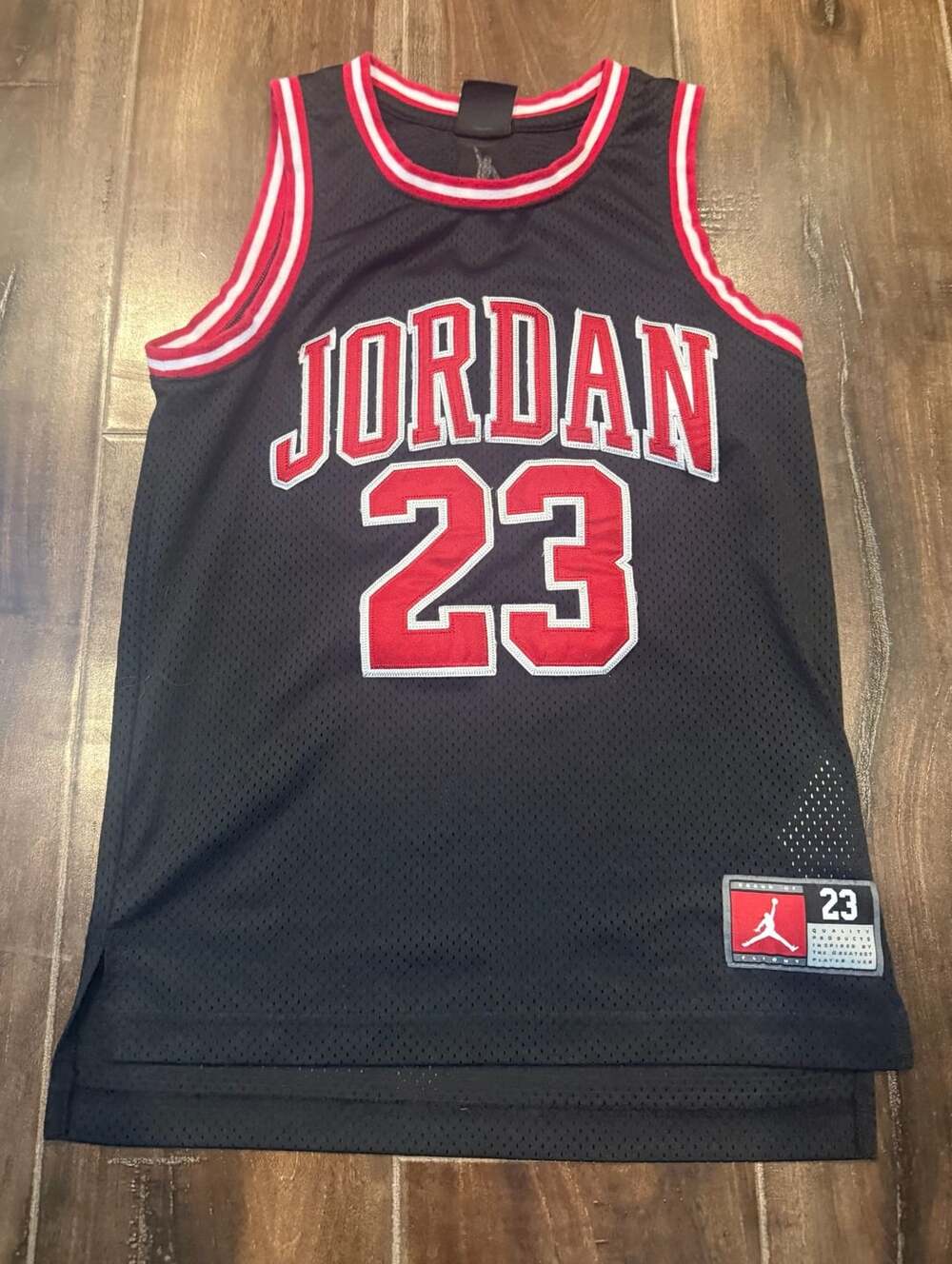 Jordan 23 Black Red Youth Basketball Jersey Size 8-10 YRS